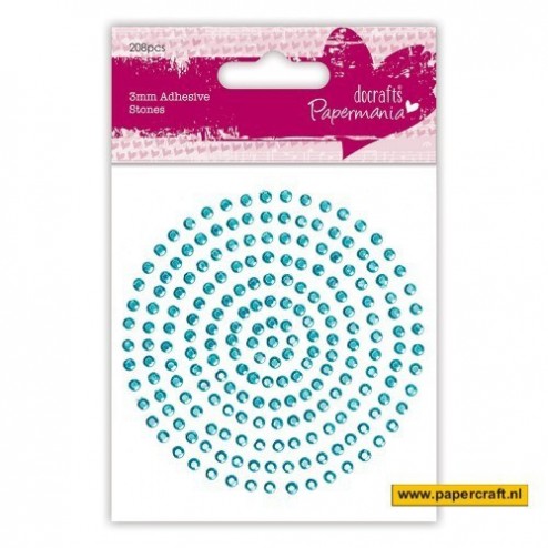 Adhesive Stones Aqua 3 mm