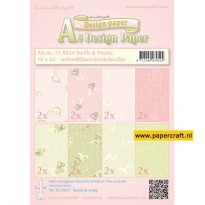 51.9524 Swirls & Hearts Roze / Groen