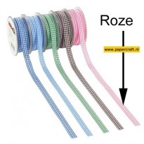 Ruitenband Roze