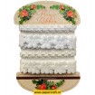 JU0925 Flower Ribbon White and Off White