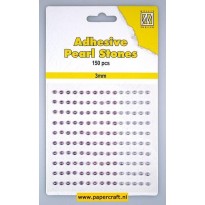 Adhesive Pearls 3 mm, 3 colors Purple