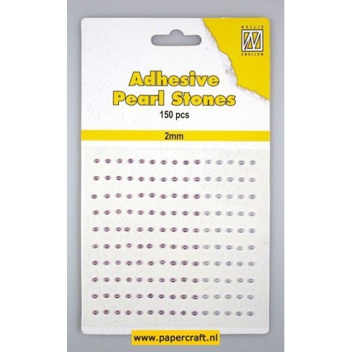 Adhesive Pearls 2 mm, 3 colors Purple