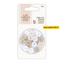 Oyster Blush Polka Dot Buttons