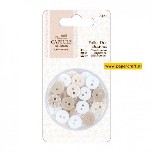 Oyster Blush Polka Dot Buttons