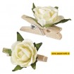 Mini Rozen Clip Crème