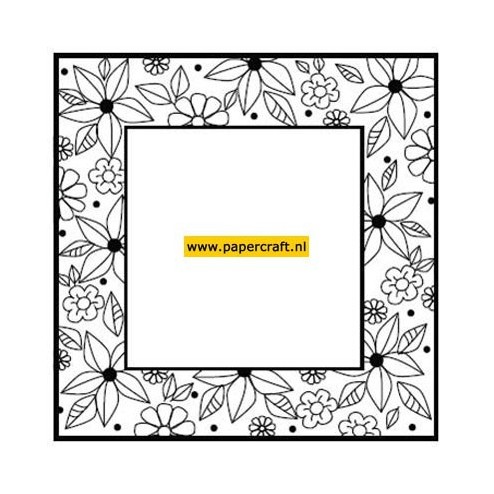 UMS589 Floral Doodle Square