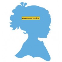 LR0349 Silhouette Girl with Ponytail