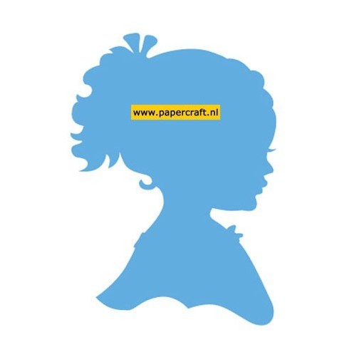 LR0349 Silhouette Girl with Ponytail
