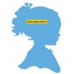 LR0349 Silhouette Girl with Ponytail