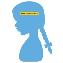 LR0350 Silhouette Girl with Braids