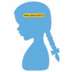 LR0350 Silhouette Girl with Braids