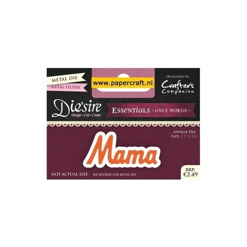 Crafter's Companion Snijmal Mama uit de Die'sire Essentials collectie, code: DS-E-W-06