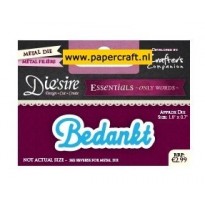Crafter's Companion Snijmal Bedankt uit de Die'sire Essentials collectie, code: DS-E-W-15