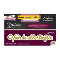 Crafter's Companion Snijmal Voor de Allerliefste uit de Die'sire Essentials collectie, code: DS-E-W-40
