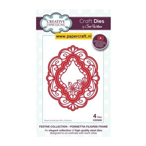 CED3050 Poinsettia Filigree Frame