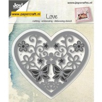 6002/0664 Hart Bloemen Vlinders