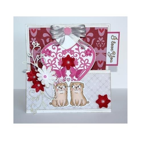 6002/0664 Hart Bloemen Vlinders
