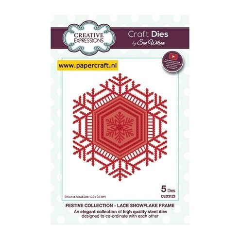 CED3123 Lace Snowflake Frame