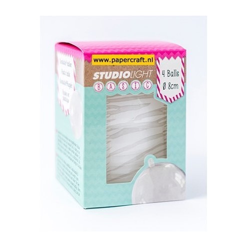 Christmas Balls White Plastic