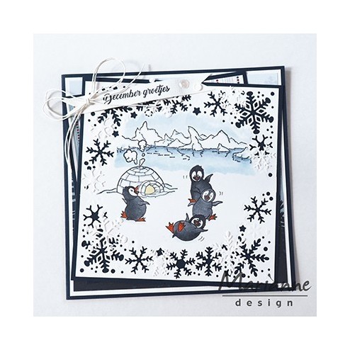 LR0498 Snowflakes Border