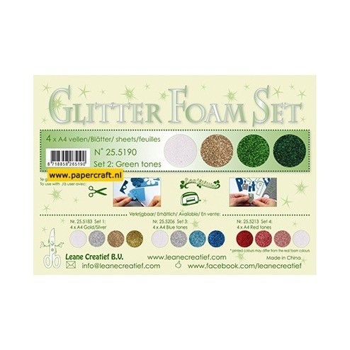 25.5190 Set 2 Glitter Green Gold Silver