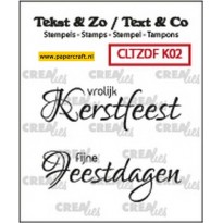 Crealies tekst stempel Kerst 2 uit de serie Tekst & Zo Duo Font