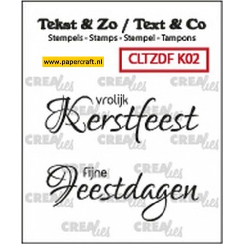 Crealies tekst stempel Kerst 2 uit de serie Tekst & Zo Duo Font