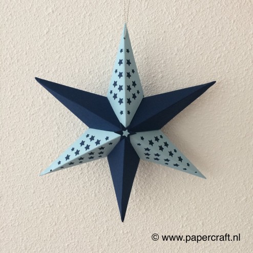 6-puntige Kerstster gemaakt met de CraftEmotions Die 115633/1507