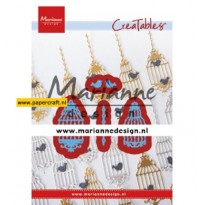 Marianne Design stansmal set met 2 kleine Vogelkooitjes en Vogeltjes, code LR0640