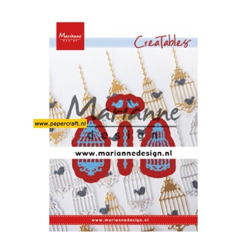 Marianne Design stansmal set met 2 kleine Vogelkooitjes en Vogeltjes, code LR0640