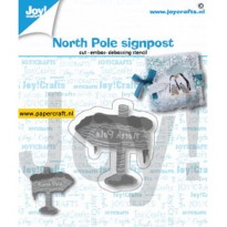 Joy! Crafts Stencil met Wegwijzer naar de Noordpool, code: 6002/1419