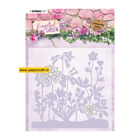 Studio Light Embossing Folder met Stansmal volop met bloemen,  code: EMBEG04