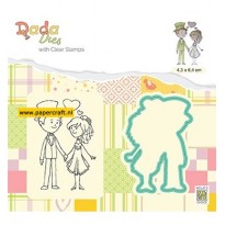 Nellie's Choice Marriage In Love uit de DADA Set Die & Clear Stamp, code: DDCS024