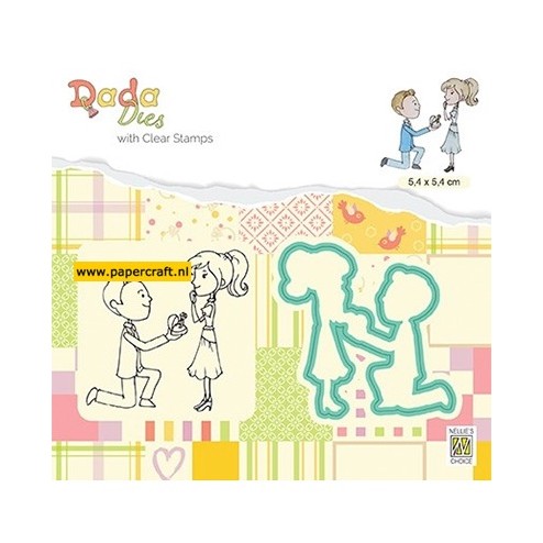 Nellie's Choice Marriage Proposal Of Marriage uit de DADA Set Die & Clear Stamp, code: DDCS025