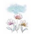 Voorbeeld met het Karin Joan Watercoloring Pad, een aquarelblok met Magic Ink en volop bloemen