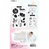 Achterzijde van de Studio Light Stamp Blooming Collection Nr 1 van Karin Joan, code: STAMPKJ01