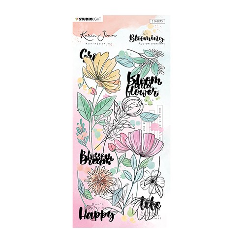 Studio Light Rub On Sticker  Blooming Collection Nr 1 van Karin Joan, code: RUBKJ01
