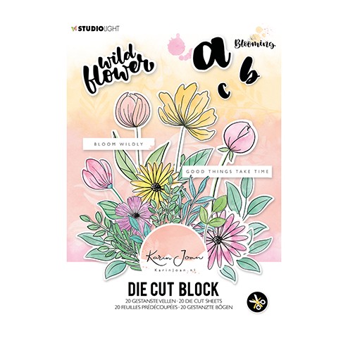 Studio Light Stansblok Die Cut  Blooming Collection Nr 1 van Karin Joan, Code: A5STANSBLOKKJ01