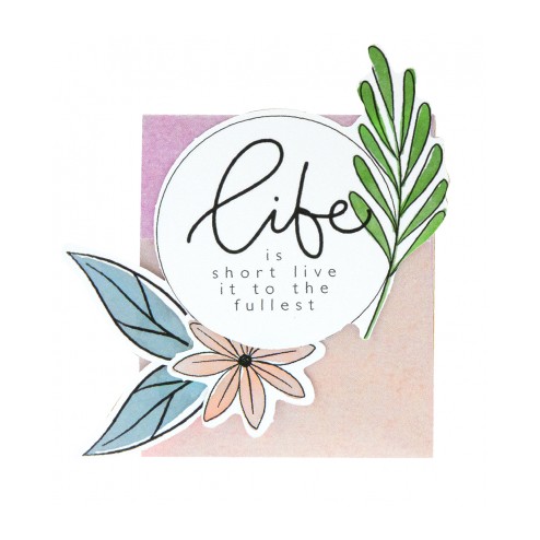 Voorbeeldkaart met het Karin Joan stansblok Blooming Collection Nr 2 van Studio Light