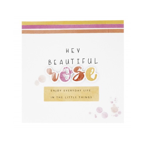 Voorbeeldkaart met de Tekst en Losse Letters uit het Karin Joan Blooming Nr 2 Stansblok van Studio Light