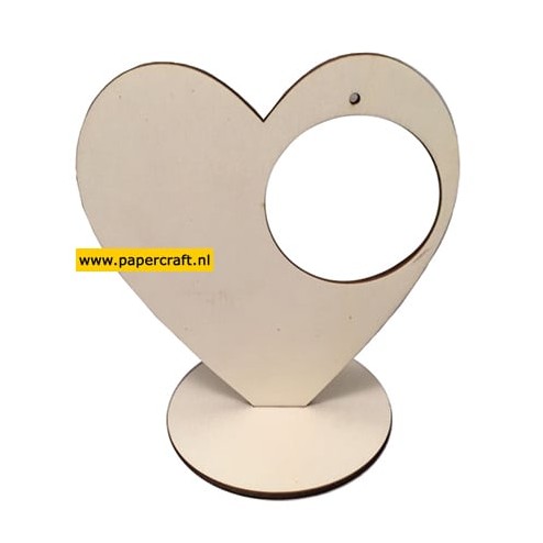 Joy! Crafts Houten Hart met Transparante Bal, code: 6320/0013