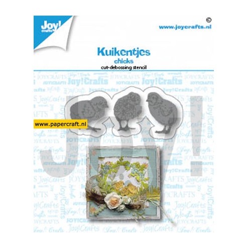 Joy! Crafts stencil met kleine Kuikentjes, code: 6002/1485