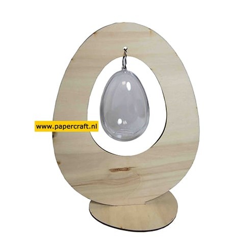 Joy! Crafts Houten Paasei met Transparant Ei, code: 6320/0014