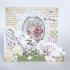 Voorbeeldkaart met de Marianne Design stansmal LR0642 Anja's Flower Corner als "losse" voorzijde van de kaart