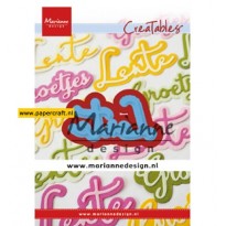 Marianne Design stansmal waarmee u de tekst Lente stanst,  code LR0645