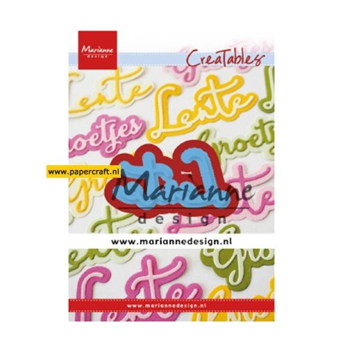Marianne Design stansmal waarmee u de tekst Lente stanst,  code LR0645