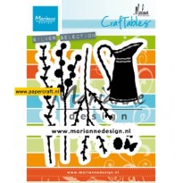 Marianne Design stansmal van ouderwetse Kan met Bloementakken, code: CR1499