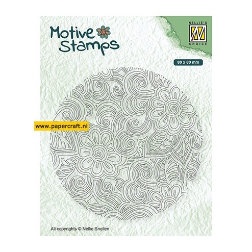 Nellie's Choice Motive Stamps Flower Power uit de Texture Stamps serie, code: TXCS012