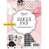 Studio Light Paper Pad 36 vellen designpapier en 3 vellen Plaatjes, in Zwart, Rose en Wit tinten, code: PPSL133