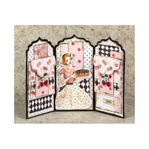 Voorbeeldkaart met het Studio Light Paper Pad Retro, code: PPSL133